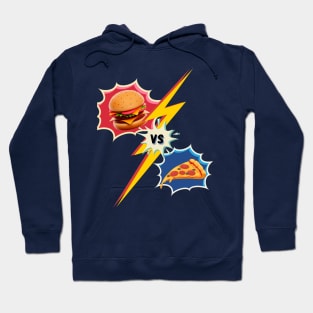 Battle of the Cravings: The Ultimate Burger-Pizza Showdown Hoodie